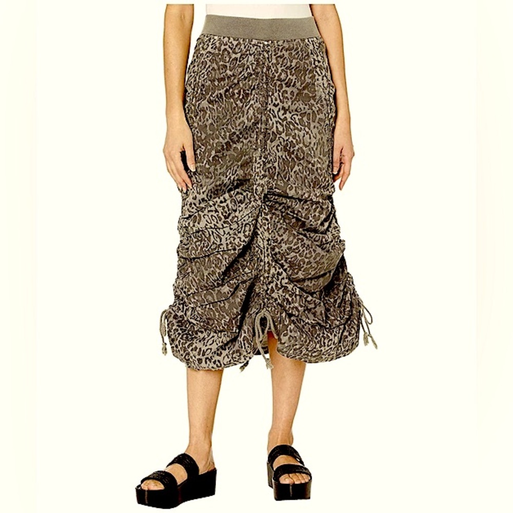 XCVI Leopard Maxi Skirt in Lynx Printed Poplin